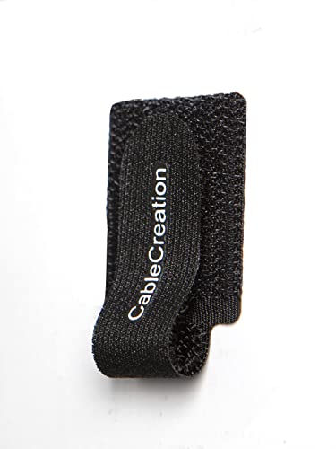 CableCreation Cable Ties, Strong Back-Glue Self Adhesive Cable Straps, Cable Management Straps Hook Loop Cord Organizer Wire Ties for Office/Home/Kitchen/Workshop, Black 5 Pack - color: Black-self -Adhesive, size: 3.5-inch 5PCS
