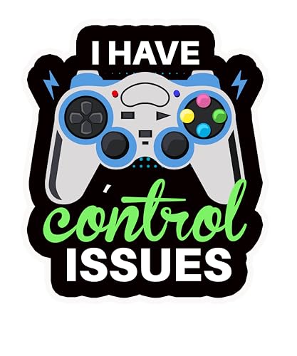 Gaming Funny Gamer Sticker, 5 inches - Wall, Car Bumper Sticker, Decal Waterproof Removable (T) - color: T