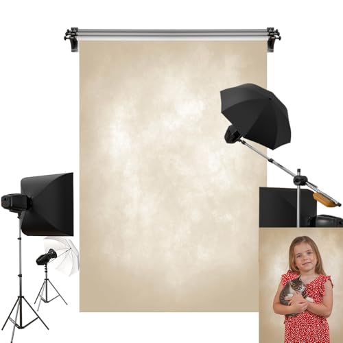 Kate 6.5x10ft/2x3m Light Yellow Backdrop Cream Abstract Texture Portrait Photography Background Photo Studio Props - color: Beige, size: 6.5x10ft