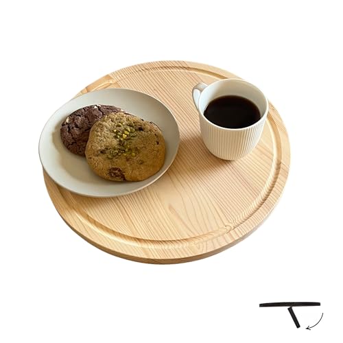 Sofa Tray – Wooden Foldable Sofa Tray Table for Seat Cushion, Perfect for Coffee & Remote Control, Solid Wood Sofa Tray Table, Solid Spruce Couch Table (Natural, Medium 14") - color: Natural, size: Medium 14"