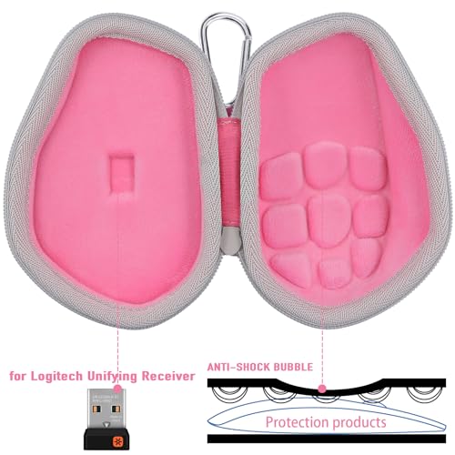 co2CREA Hard Case Replacement for Logitech MX Master 4 / Master 3S / 3 Wireless Performance Mouse (Pink Case) - color: Pink Case, style: For Master 4/3S/3