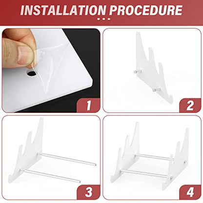 RUNJRX Mechanical Keyboard Acrylic Display Stand, 1-Tier, White Acrylic - color: White