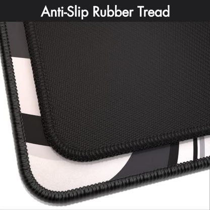 Gamer Boss - Gaming Mouse Pad - 48 x 24 Inches - 4mm Thick with Stitched Edges, Non-Slip Rubber Base, Premium Cloth Mousepad, Desk Mat for Laptop, Keyboard, Computer & PC (Mega, Swirl) - color: Swirl, size: 48" x 24"