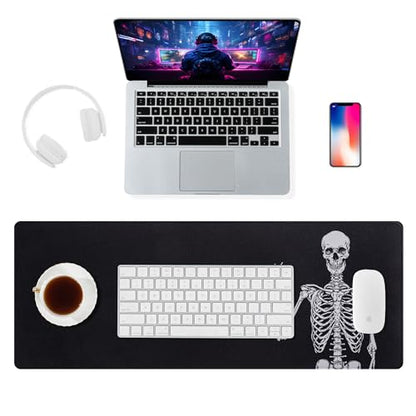 ALOANES Waterproof Gaming Mousepad Large Mouse Mat Non-Slip Rubber Base | Desk pad Keyboard Desk Mat for Computer, Office Home, Right Skeleton Mat XL(31.50"x11.81"x0.12") - color: 03- Right Skeleton, size: 31.5L x 11.8W inches
