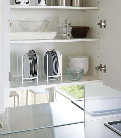 YAMAZAKI Home Tower Plate Rack/Dish Stand/Dish Storage/Plate Holder - Large - Steel - color: White, size: Large