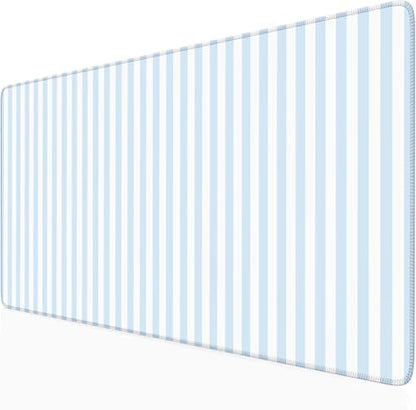 Blue Striped Desk Mat Cute Pastel XXL Large Gaming Mouse Pad Desk Pad Kawaii Aesthetic Home Office Decor Cozy Keyboard Laptop Computer Mat - color: A1- Blue