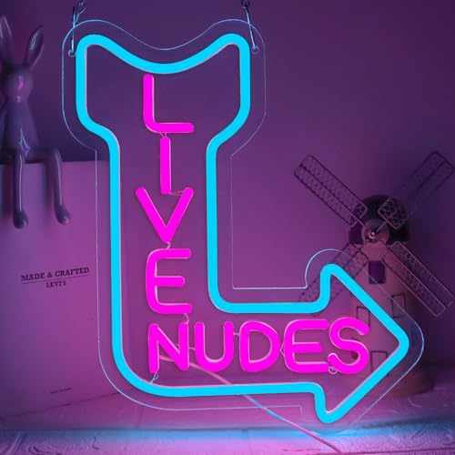 Live Neon Signs, Music LED Neon Light for Wall Decor,Music Studio Light up Sign for Wall Decor Beer,Bar,Bedroom,Party,Club - style: Live Nudes