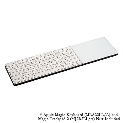 CraftMaster Union Tray for Apple Magic Keyboard and Apple Magic Trackpad 2 - Metal Dock Stand Controls Your iMac or Laptop Remotely, Premium Home and Office Accessory - Black - color: Black