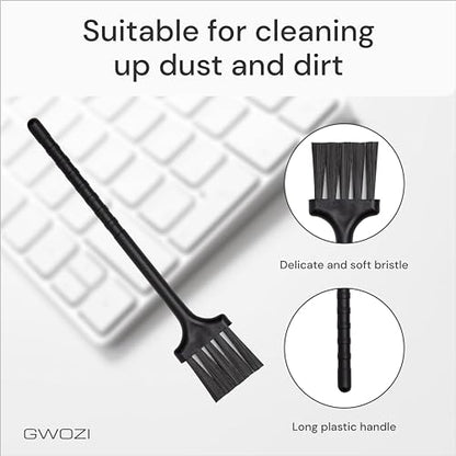 Keyboard Brush - Plastic Small Cleaning Brush for Juicer, Coffee Machine, Set of 2 - Computer & Laptop Anti Static Brush - Narrow Keyboard Brush Cleaner for Window Track, Office, Home