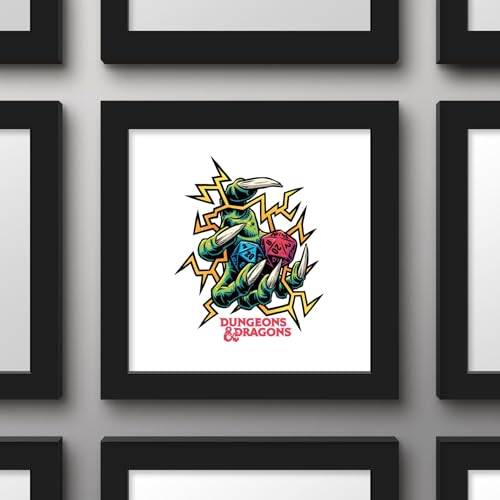 Trends International Gallery Pops Dungeons & Dragons - Black Light Critical Hit Wall Art, 12" x 12" Gallery Pops Wall Art, Black Framed Version - color: Black Framed Version
