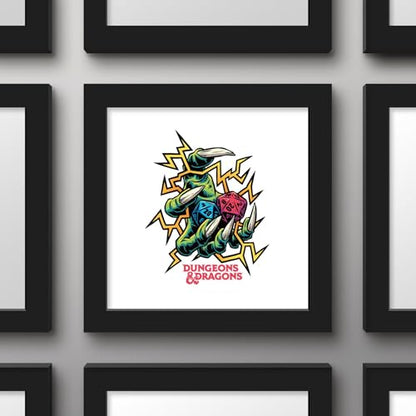Trends International Gallery Pops Dungeons & Dragons - Black Light Critical Hit Wall Art, 12" x 12" Gallery Pops Wall Art, Black Framed Version - color: Black Framed Version