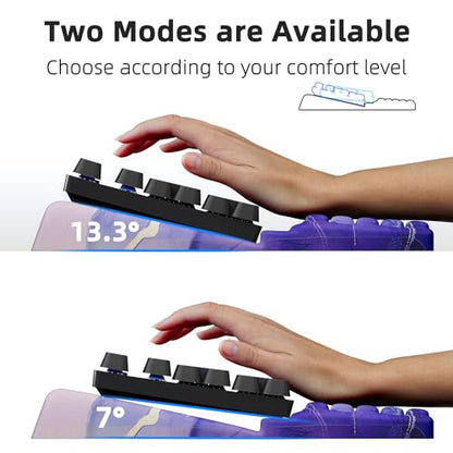 Ospelelf Computer Keyboard Stand Tilt with Wrist Rest, Comfy Ergonomic Keyboard Riser Holder for Desktop - color: Multicolor