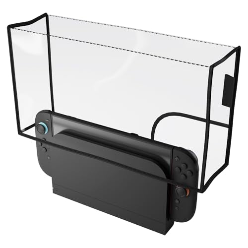 PlayVital Dust Cover for Nintendo Switch 2, Anti-Scratch Dust Guard Waterproof Cover Sleeve for Nintendo Switch 2 Console & Charging Dock -Transparent - color: Transparent