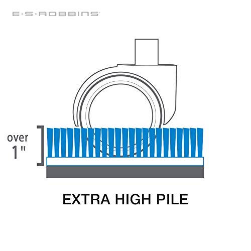 ES Robbins Extra High Pile Carpet ChairMat, Rectangle 60"x72" Beveled Edge - size: Rectangle, style: 60" x 72"