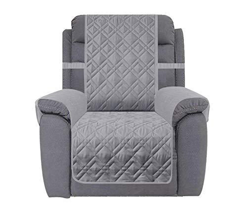 Ameritex Waterproof Nonslip Recliner Cover Stay in Place, Dog Chair Cover Furniture Protector, Ideal Recliner Slipcovers for Pets and Kids (23", Light Grey) - color: Light Grey, size: 23"