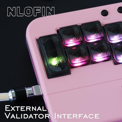 Gaming Keyboard for Music Rhythm Games Customizable Mechanical Keyboard (Pink) - color: Pink