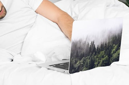 DONGKE Compatible with MacBook Air 13 inch Case 2021 2020 2019 2018 Release A2337 M1 A2179 A1932 with Retina Display & Touch ID, Plastic Hard Shell & Keyboard Cover - Forest - color: Forest