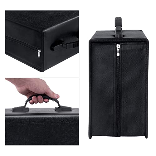 Siveit CD/DVD Case Binder - 400 Capacity Disc Storage Holder, Black PU Binder - color: PU Black, size: Black binder