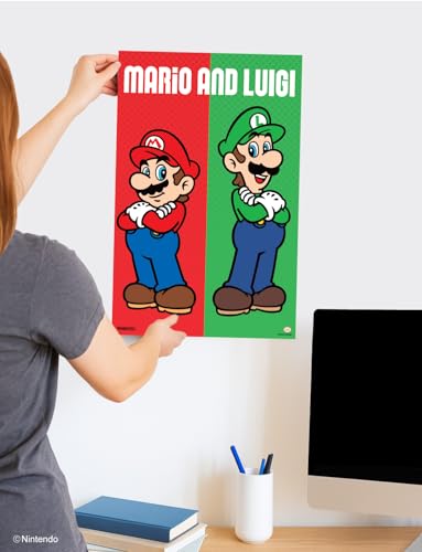 Pyramid America Super Mario Poster - Mario & Luigi Poster - 11 x 17 inch Video Game Room Decor for Boys Room Office & Gamers – Nintendo Decorations for Bedroom