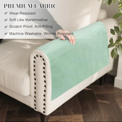 Couch Arm Covers Sofa Arm Covers Set of 2, Waterproof Couch Cover Armchair Cover for Recliner, Non Slip Sofa Headrest Covers Armrest Cover Couch Slipcover Protector, Green - color: Green