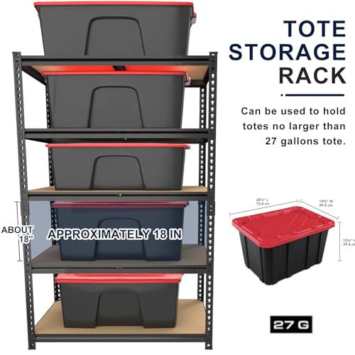 Garage Storage Shelves 72'',Ajustable Garage Shelving Units, Storage Shelves Heavy Duty, Metal Shelving for Basement, Warehouse, Workshop, Pantry, Closet, 2400 LBS, 16" D x 35.5" W x 72" H - size: 16"D x 35.5"W x 72"H