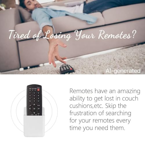 4 Pcs Remote Control Holde Wall Mount, TV Controller Holder, Self Adhesive Remote Holder, Wall Pen Holder Storage Accessories for Home Office School (White) - color: White&4Pcs