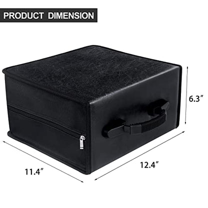 Siveit CD/DVD Case Binder - 400 Capacity Disc Storage Holder, Black PU Binder - color: PU Black, size: Black binder