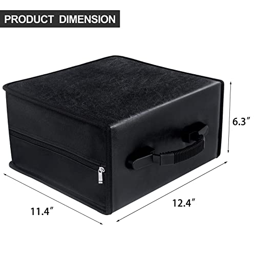Siveit CD/DVD Case Binder - 400 Capacity Disc Storage Holder, Black PU Binder - color: PU Black, size: Black binder