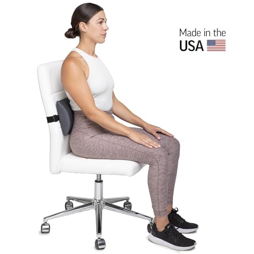 OPTP The Original McKenzie Slimline Lumbar Support – USA-Made Lower Back Support for Office Chair, Car Back Support, and Travel Lumbar Pillow. The Preferred Lumbar Cushion by Physical Therapists.