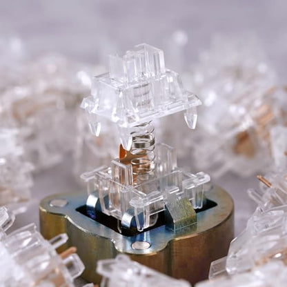 OOCTPK Chilkey WS Quartz Linear Switch 5-Pin Hotswap Pre-Lubed, PC Housing for RGB, Mechanical Keyboard Switch for DIY Custom Builds, Keyboard Switches 5 Pins PCB Mount Lubed Switches Clear (35pcs) - color: WS Switches-Quartz Clear-15pcs