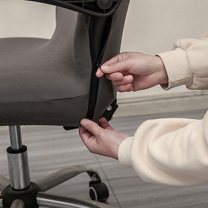 Melaluxe Office Chair Cover - Universal Stretch Desk Chair Cover, Computer Chair Slipcovers (Size: L) - Dark Gray - color: Dark Gray, size: Large Chair Cover