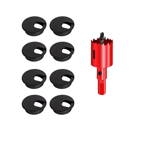 TuTuYa 8PCS Desk Grommet 1.5 Inch, 38mm Black Desk Cable Grommet Desk Cable Hole Covers with Hole Saw, Cable Pass Through, Ideal Solution for Office and Home Table Cable (Black,1-1/2 Inch) - color: 1-1/2 Inch_38mm Black 8PCS