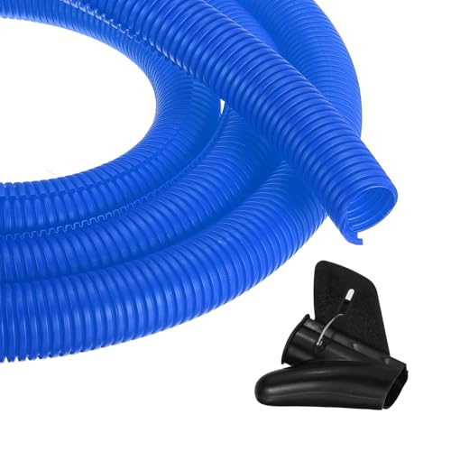 MECCANIXITY 1 1/4 Inch 20ft Split Wire Loom Tubing, Flexible Cord Protectors with Installation Tool Cable Management Sleeve Conduits Cover for Office Home Electrical Automotive Wires, Blue - color: Blue, size: 1 1/4 Inch 20ft