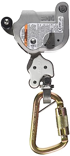 3M DBI-SALA 6160030 Lad-Saf Sleeve with Carabiner, Cam and Inertial Locking Fits 3/8"" and 5/16"" Diameter, Silver