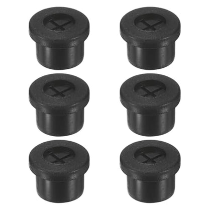 M METERXITY 6-Pack Rubber Grommets for Wiring 12mm Desk Grommet Double-Sided Flexible Cable Cord Grommet Desk Hole Cover for Cables/Wires Through Protection Cable Grommet [Black] - size: 12mm