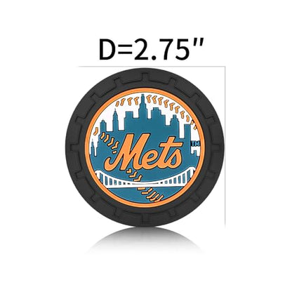 Car Cup Holder Coasters for New York Met Baseball Fans, Met Car Coasters for Cup Holder Insert Silicone Non-Slip - color: 11m12ets