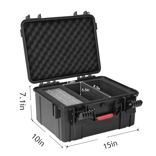 Graded Card Case Storage Box, Trading Card Storage Box, Waterproof Card Slab Carrying Case Compatible with 100+ PSA, CSG, BGS, SGC Graded Sports Trading Cards with 6 EVA Foam - size: XL (holds 100+ Graded Cards-waterproof)