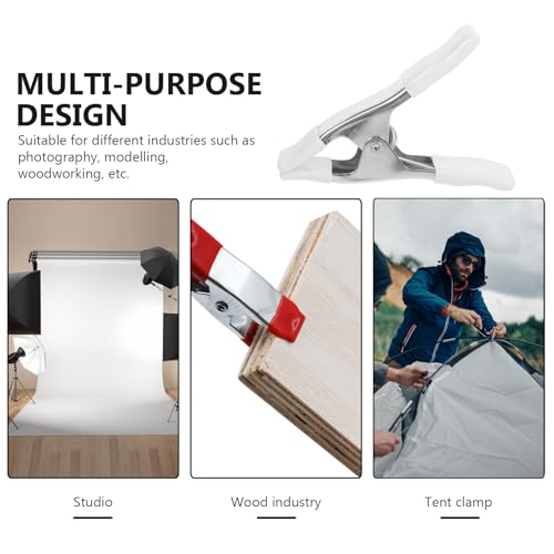 jojofuny 3Pcs Heavy Duty Spring Clamps for Backdrop Stand Photography Background Clips 3.93 X 2.95 X 0.78 in Spring Clips for Home Decoration and Photo Studio