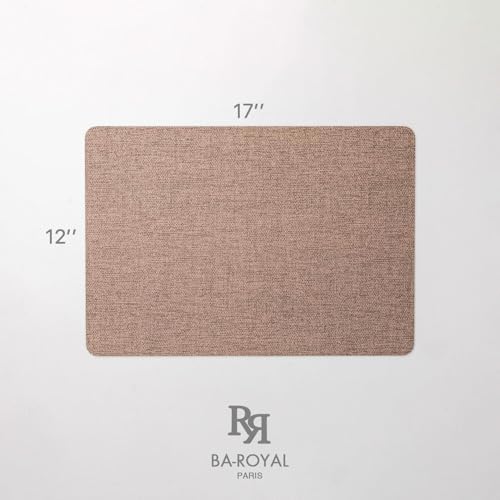 Baroyal Faux Leather Placemats Set of 6 Vinyl Washable Wipeable Table Mats for Kitchen Dining Table Heat Resistant Waterproof Modern Indoor/Outdoor Placemats Non-Slip Easy Clean Place Mats (Cocoa) - color: C-cocoa