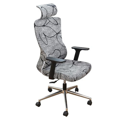 Ergonomic Office Chair Covers Set with Headrest Cover Printed 2 Pieces Stretch Desk Computer Office Chair and Headrest Slipcovers Washable - color: Style 13, size: Chair and Headrest Covers