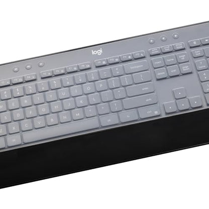 Keyboard Cover Skin for Logitech MK545 MK540 Wireless Keyboard, Logitech MK545 Keyboard Protector, Logitech MK540 Ultra Thin Desktop PC Silicone Clear Keyboard Skin Protector - color: Clear