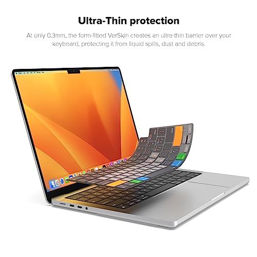 JCPal MacOS Shortcut Guide Keyboard Cover for Apple MacBook Pro 14 inch / 16 inch (M1–M5), MacBook Air 13 inch / 15 inch (M2–M5) and MacBook Neo (US–Layout) - size: MacBook Pro 14/16 (M1-M5), Air 13/15 (M2-M5), Neo