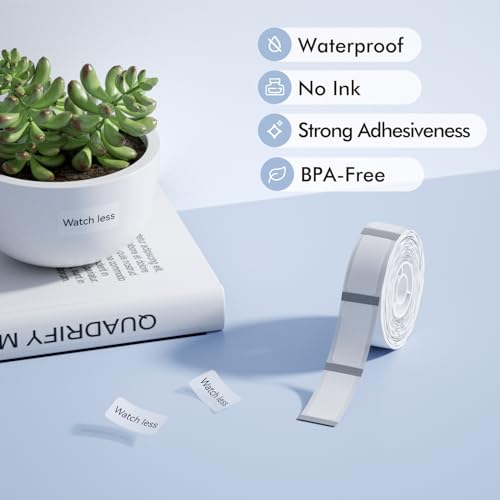 NIIMBOT Label Maker Tape for D11/D110/D101 Label Maker, 14 x 30 mm (0.55'' x 1.18'') for Home Office Labeling Tape Replacement, Clear - color: Clear