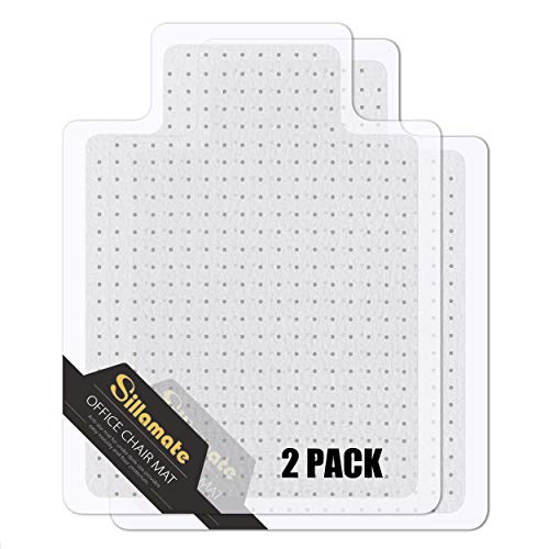 36'' x 48'' Office Chair Mat for Carpeted Floors, Easy Lay Flat, Heavy Duty Floor Mat,Eco-Friendly Series Studded Carpet Desk Chair Mats (36X48X2PCS) - size: 36X48X2PCS