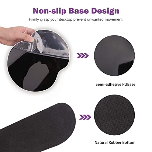 ARTSO Large Mouse Pad Ergonomic Keyboard Wrist Rest Support Set, Memory Foam Gel Wrist Pad, Extended Desk Mat Protector, Non-Slip Desk Blotter, Purple Blue Marble - color: Purple Blue Marble