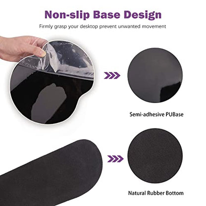 ARTSO Large Mouse Pad Ergonomic Keyboard Wrist Rest Support Set, Memory Foam Gel Wrist Pad, Extended Desk Mat Protector, Non-Slip Desk Blotter, Purple Blue Marble - color: Purple Blue Marble