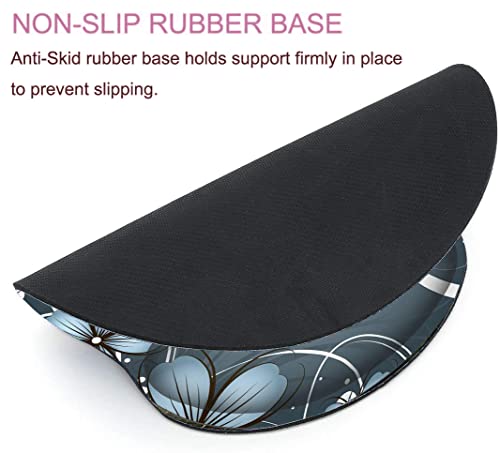 RICHEN Ergonomic Mouse Pad with Wrist Support,Non-Slip Rubber Base for Computer Laptop & Mac,Lightweight Rest for Home,Office & Travel (Blue Flowers) - color: Blue Flowers