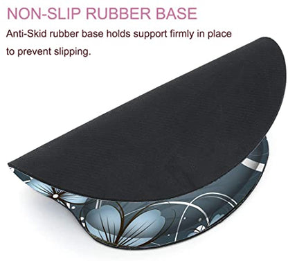 RICHEN Ergonomic Mouse Pad with Wrist Support,Non-Slip Rubber Base for Computer Laptop & Mac,Lightweight Rest for Home,Office & Travel (Blue Flowers) - color: Blue Flowers