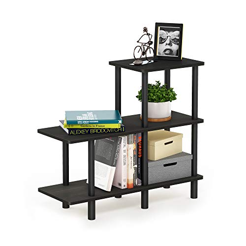 Furinno Turn-N-Tube 3-Tier Cube Ladder Shelf, Espresso/Black - color: Espresso/Black, style: 3-Tiers, Cube Ladder