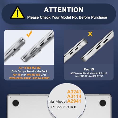 MOSISO Compatible with MacBook Air 15 inch Case M5 2026 M4 2025 M3 M2 2024 2023 A3448 A3241 A3114 A2941, Hard Shell&Keyboard Cover&Screen Film&Type C, Great for Study Travel Work,Crystal Cosmic Orange - color: Crystal Cosmic Orange